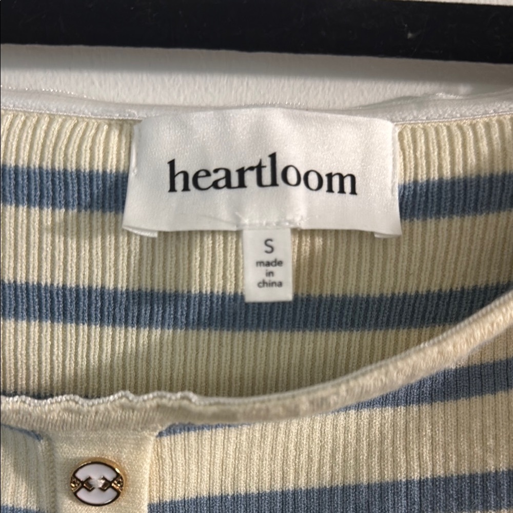 Striped Off-Shoulder Button-Up Top - Picture 4 of 4